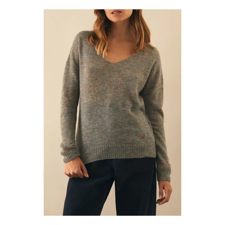 Jersey de baby alpaca y lana merina Nopales | Gris- Imagen del producto n°2