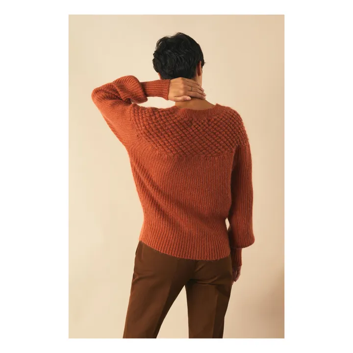 Cardigan, modello: Nolly, in mohair | Arancione- Immagine del prodotto n°3