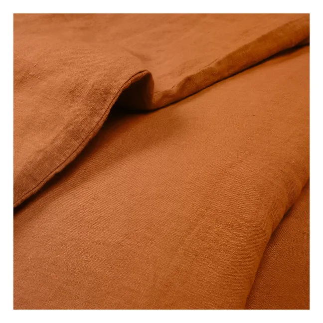 Washed Linen Duvet Cover | Caramel
