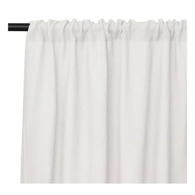 Vorhang zum Überziehen oder Festklemmen Vorgewaschene Leinen- 140x280 | Grauweiß