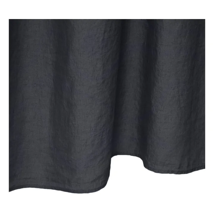 Cortina con pinza o deslizante de lino lavado - 140x280 | Negro- Imagen del producto n°3