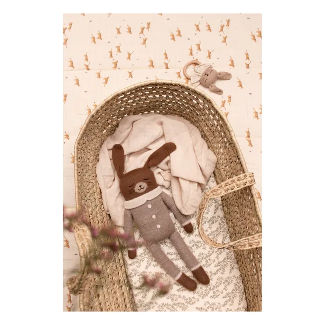 Large Soft Toy Rabbit in Pyjamas | Grey