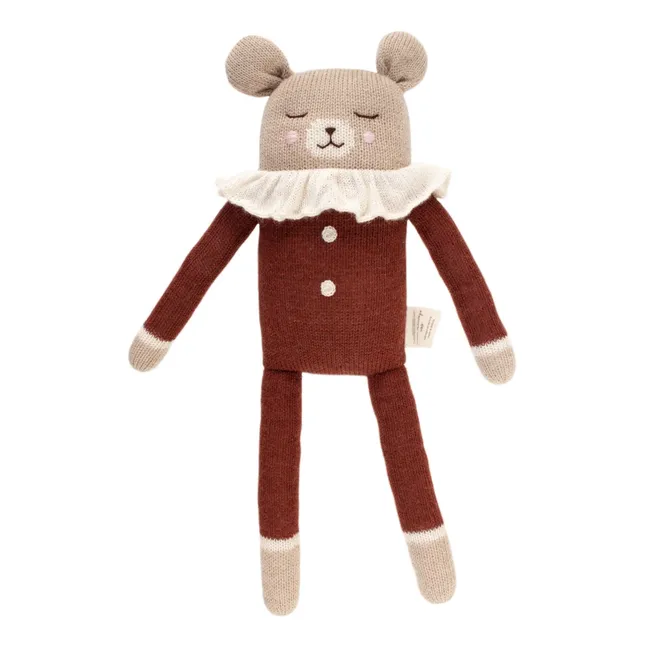 Doudou grand ourson pyjama | Terracotta