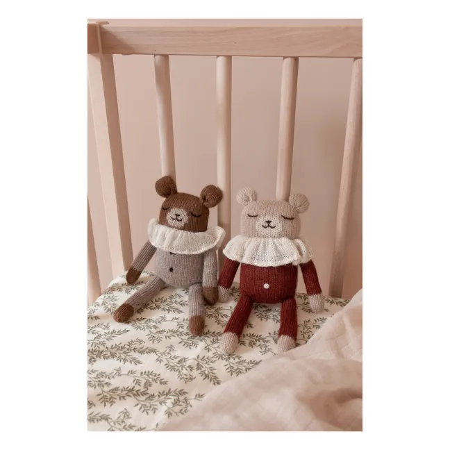 Doudou grand ourson pyjama | Terracotta