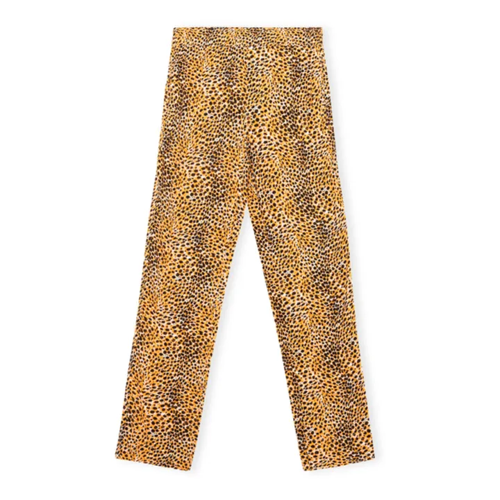 Leggings in crêpe con stampa leopardo | Arancione- Immagine del prodotto n°0