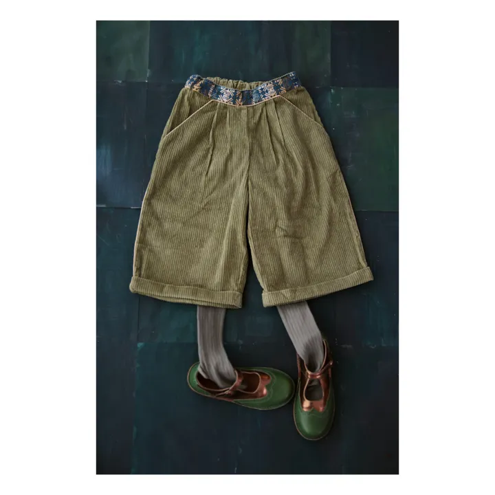 Pantaloni in velluto a costine | Verde- Immagine del prodotto n°1
