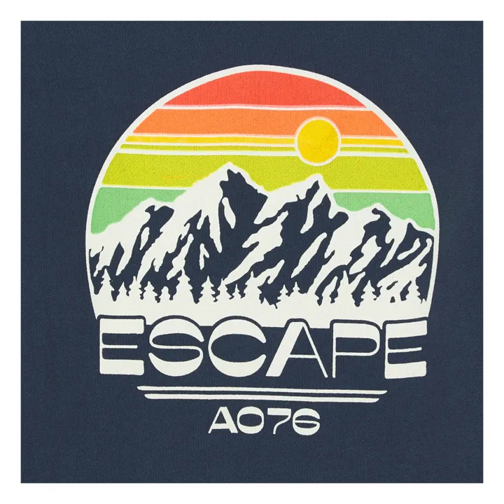 Sweatshirt Rundhalsausschnitt Escape | Nachtblau- Produktbild Nr. 1