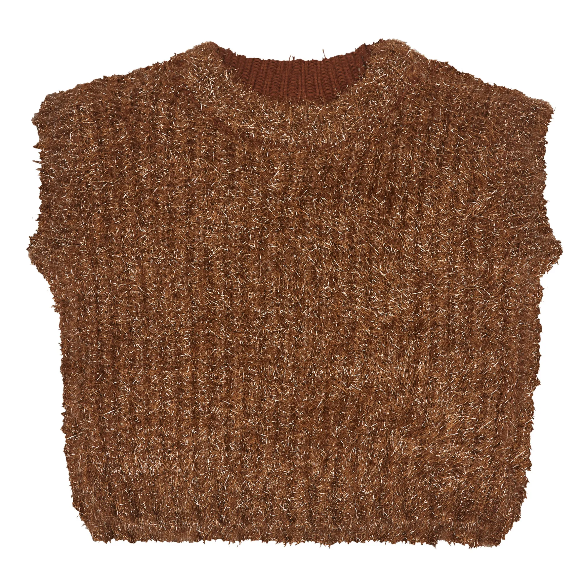 Ao76 Brown Mohair Vest