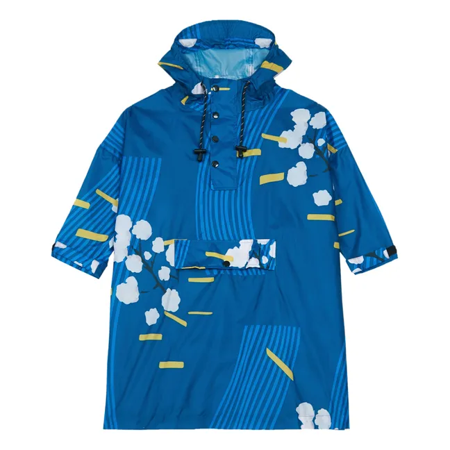 Capa impermeable Flor Japonesa - Colección Infantil | Azul