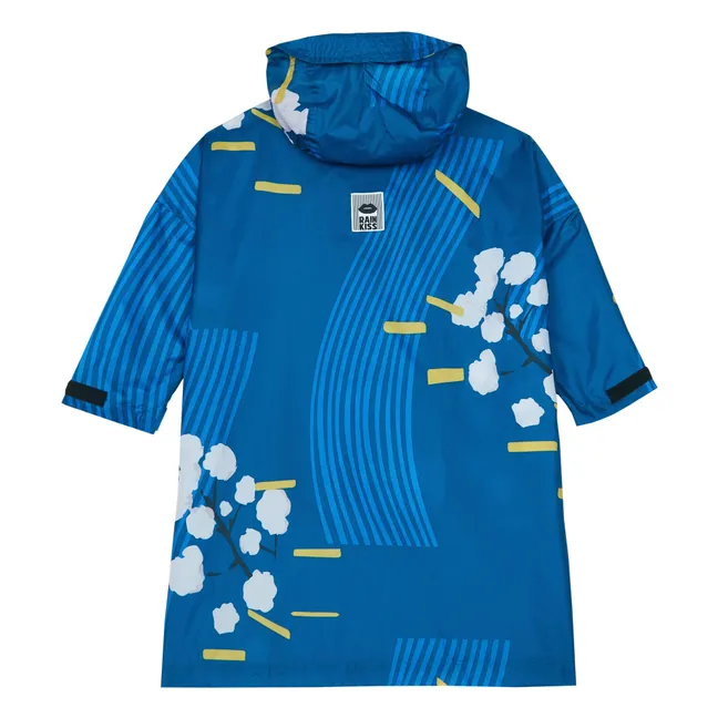 Capa impermeable Flor Japonesa - Colección Infantil | Azul
