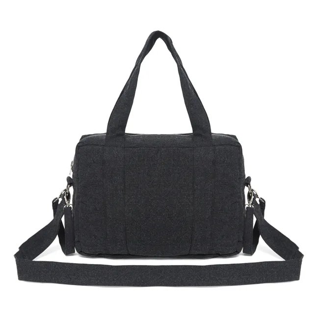 Bolso cambiador de algodón reciclado Mini Darcy | Negro