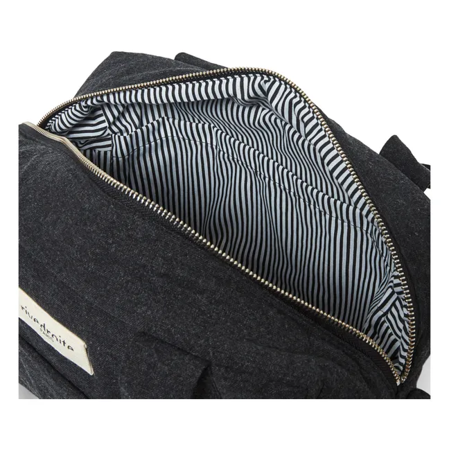 Bolso cambiador de algodón reciclado Mini Darcy | Negro