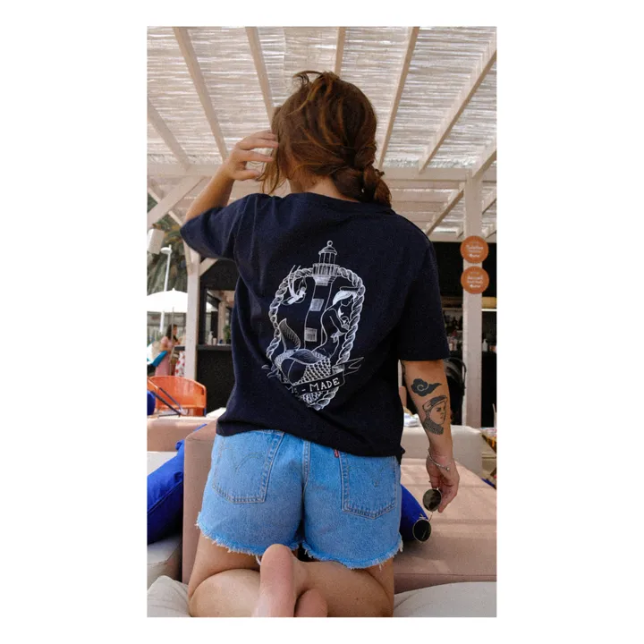 T-Shirt d'allaitement Mère-made | Bleu marine- Image produit n°3