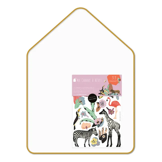 Little Cabane Whiteboard & La Fabrikasafari Magnet Set - Ma Cabane à Rêves x Smallable