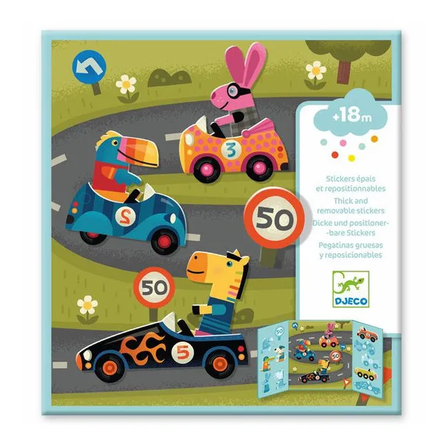 Stickers épais et repositionnables Les voitures