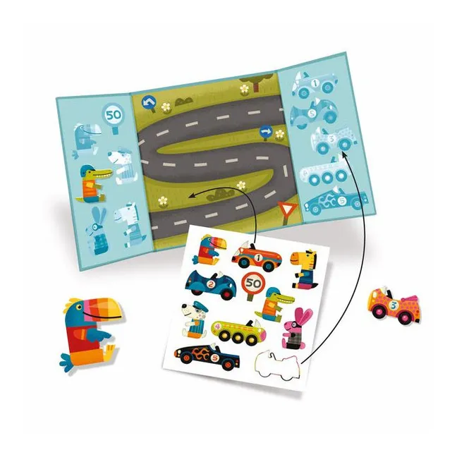 Stickers épais et repositionnables Les voitures