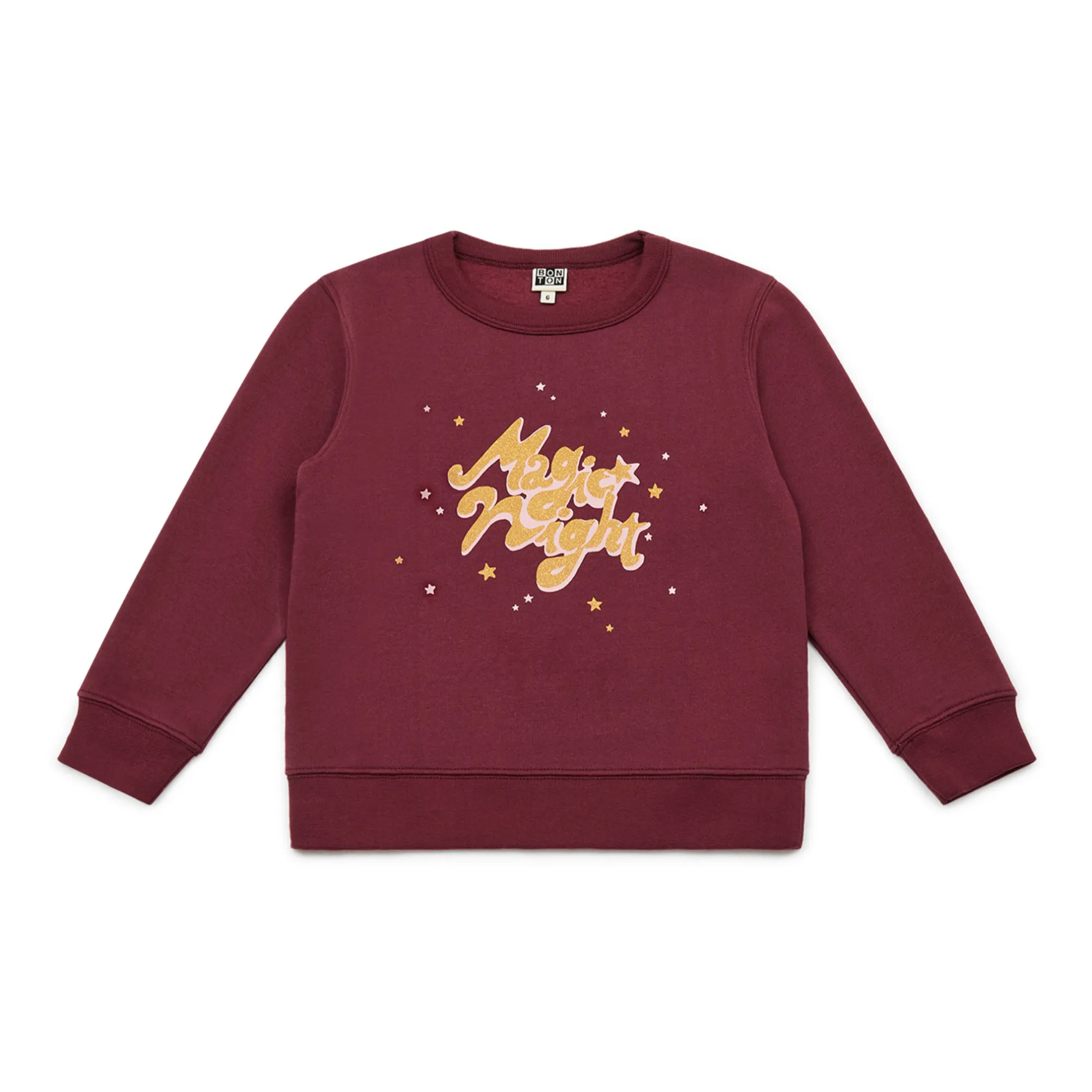 Bonton Raspberry Red Organic Cotton Sweatshirt - Christmas Collection