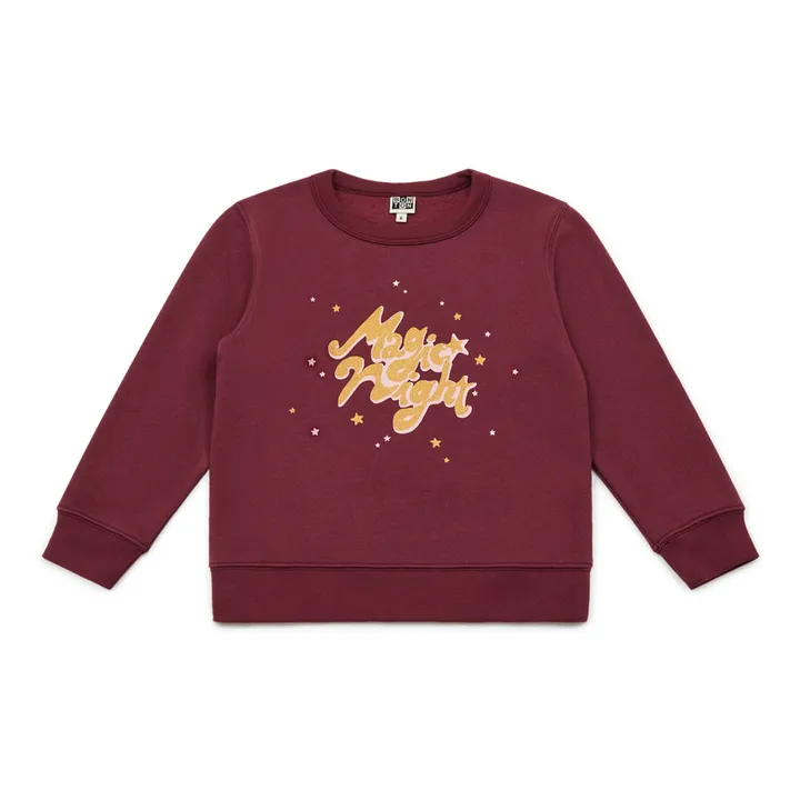 Organic Cotton Sweatshirt - Christmas Collection  | Raspberry red- Product image n°0