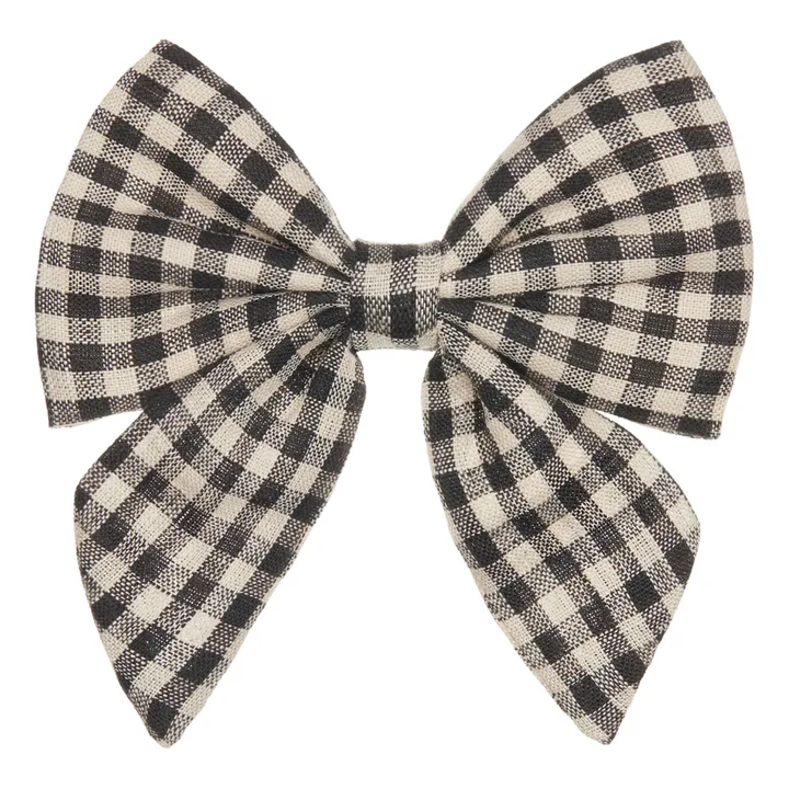 Gingham Bow | Black- Product image n°0