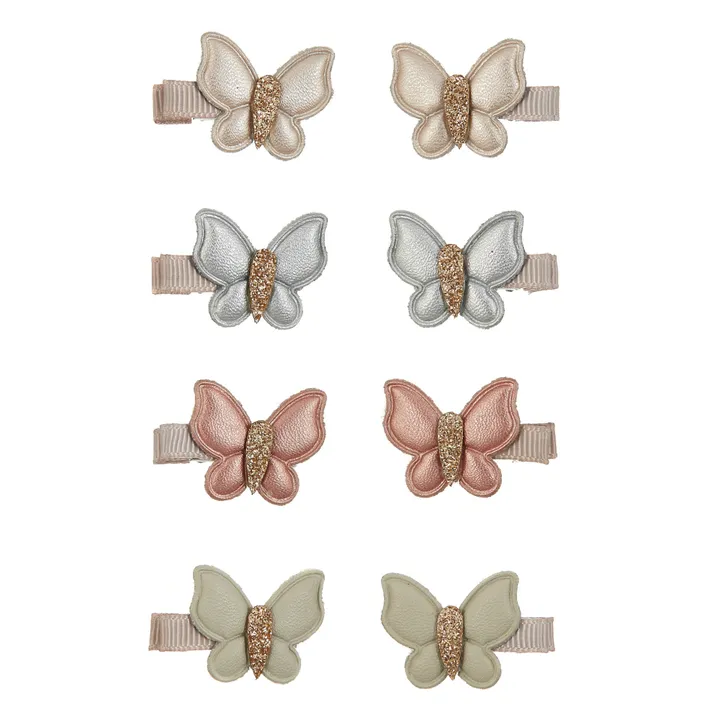 Set of Mini Butterfly Hair Clips | Pink- Product image n°0