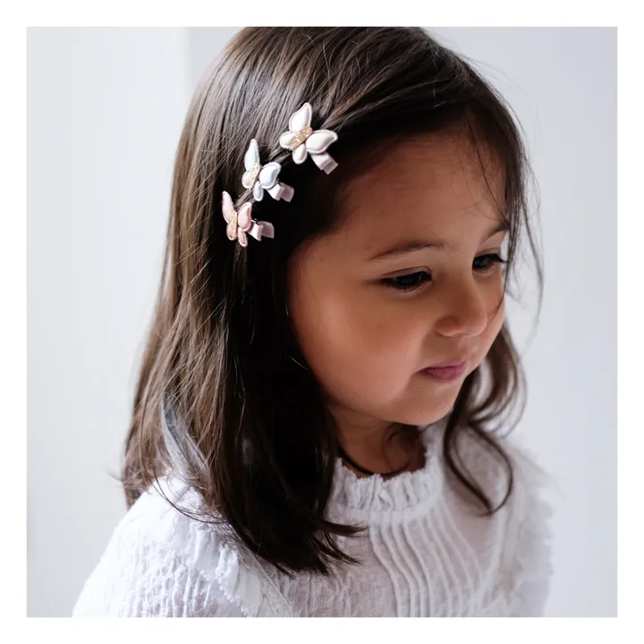 Set of Mini Butterfly Hair Clips | Pink- Product image n°1