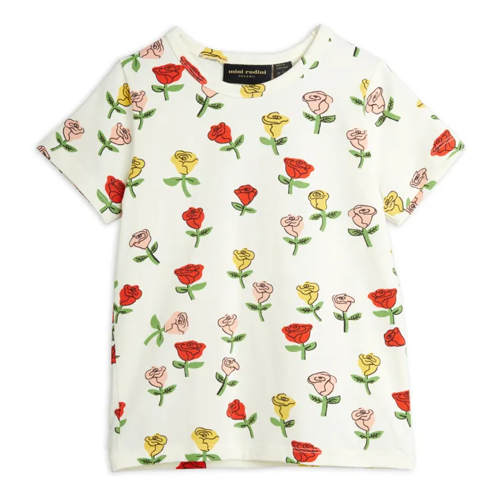 T-Shirt Bio-Baumwolle Blumen | Seidenfarben- Produktbild Nr. 0
