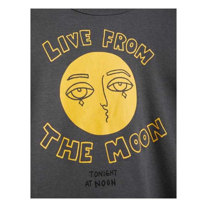 Camiseta de algodón orgánico Luna | Gris Antracita- Imagen del producto n°1
