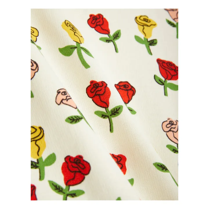 Sweat Coton Bio Roses | Ecru- Image produit n°1