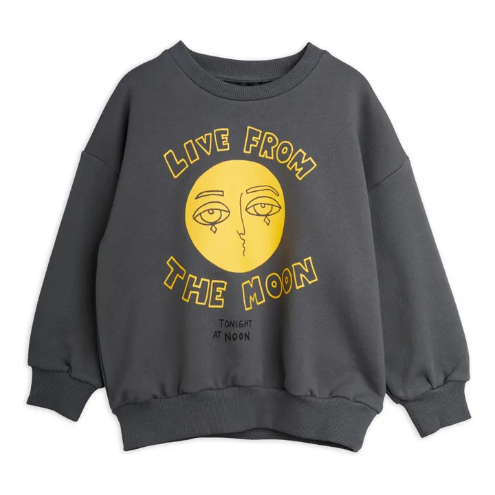 Organic Cotton Moon Sweatshirt | Charcoal grey- Product image n°0
