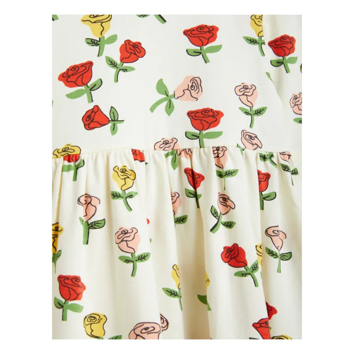 Organic Cotton Floral Dress | Ecru- Product image n°1