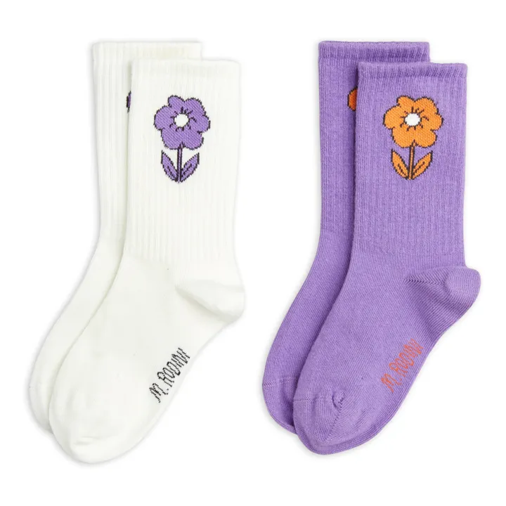 Socken Bio-Baumwolle 2er-Pack | Violett- Produktbild Nr. 0