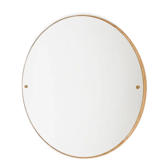 Round CM1 Wooden Mirror | Oak