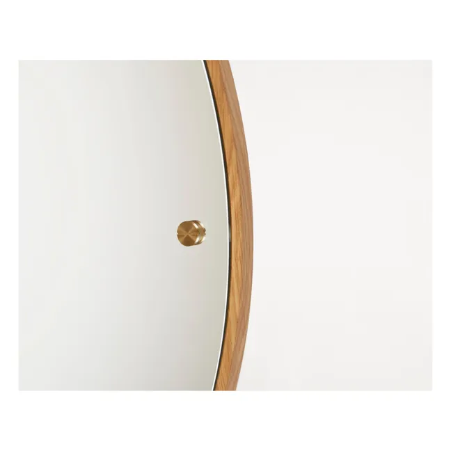 Runder Spiegel CM1 aus Holz | Eiche