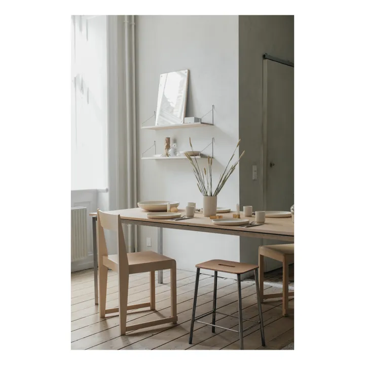 Tabouret Adam Nyboder, assise en bois | Vert- Image produit n°1