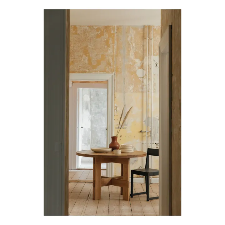 Farmhouse Round Wooden Table | Oak- Product image n°3