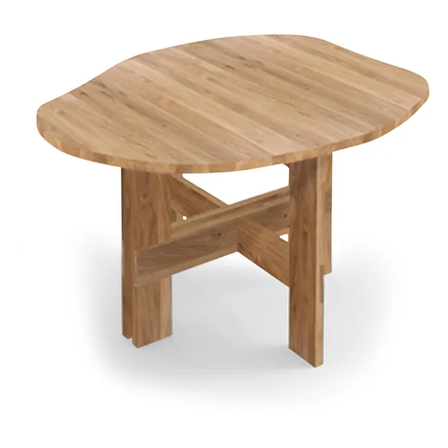 Runder unregelmässiger Tisch Farmhouse aus Holz | Eiche