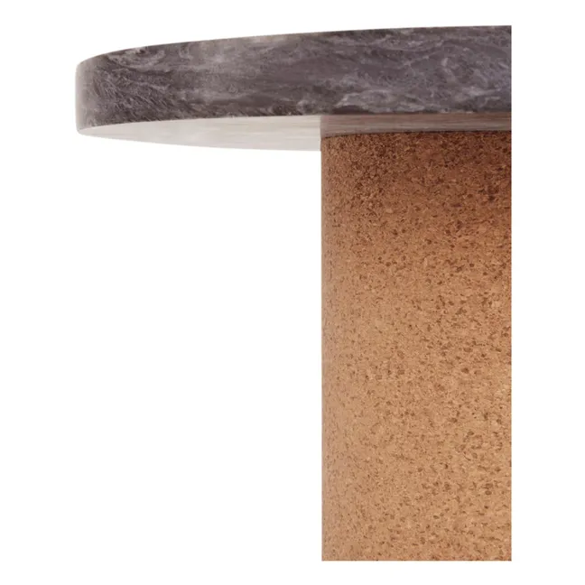 Sintra Side Table, Cork Base | Black Metal