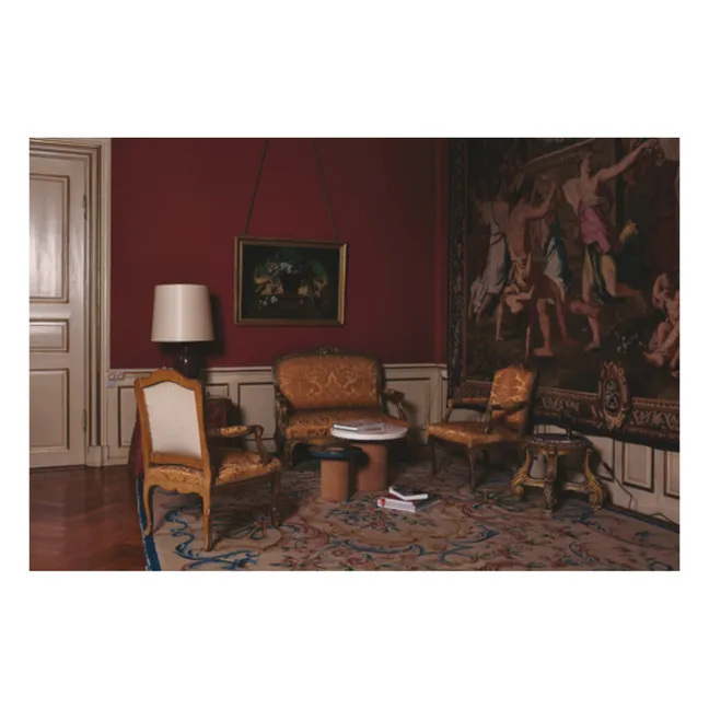 Sintra Side Table, Cork Base | Black Metal