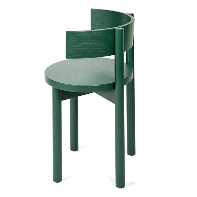 Paulette Chair with Armrests | Dark green