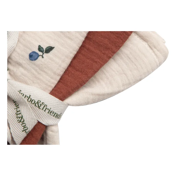 Mantas de muselina de algodón Blueberry - Set de 3 | Marfil- Imagen del producto n°4