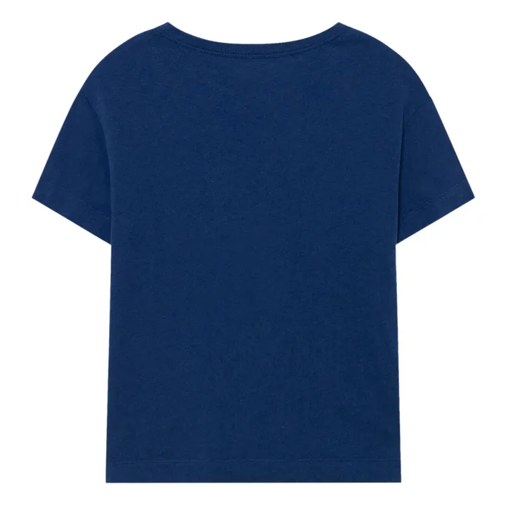 Camiseta de algodón reciclado Rooster - Colección Navidad  | Azul Marino- Imagen del producto n°1