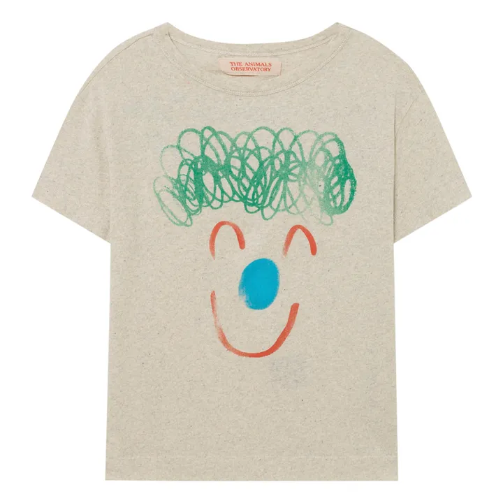 Camiseta de algodón reciclado Rooster - Colección Navidad  | Beige chiné- Imagen del producto n°0