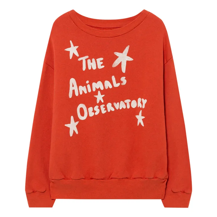 Bear Recycled Cotton Sweatshirt - Christmas Collection  | Red- Product image n°0