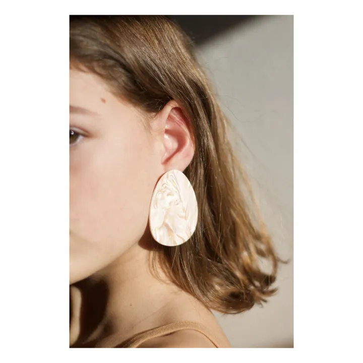 La Madrague Earrings | Beige pink- Product image n°3