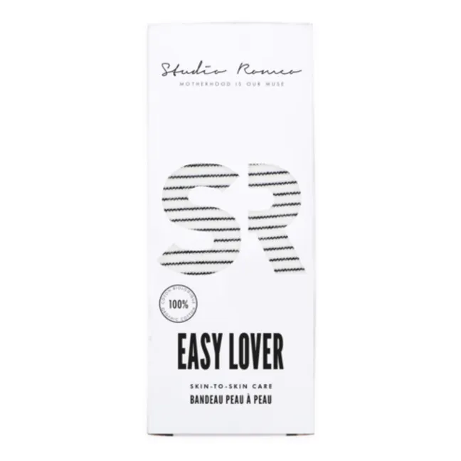 Banda de piel con piel de algodón orgánico Easy Lover | Blanco