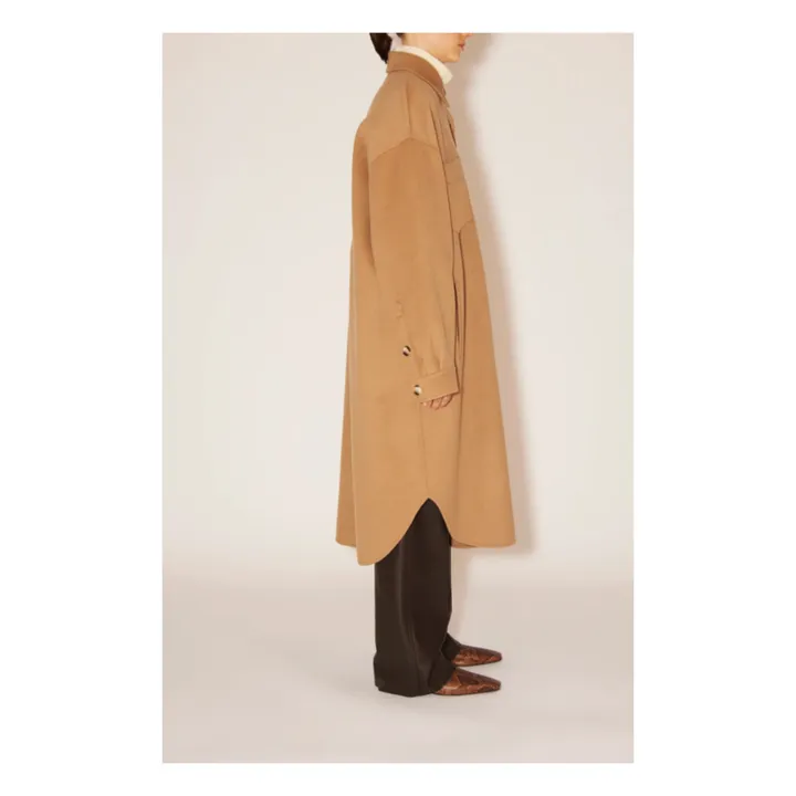 Mantel Soa Cruze Wolle und Seide | Kamelbraun- Produktbild Nr. 2