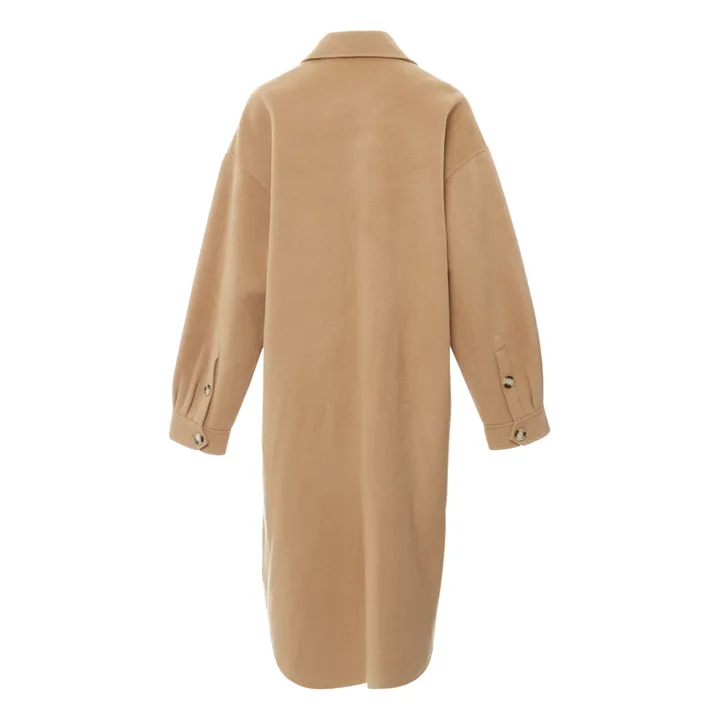 Mantel Soa Cruze Wolle und Seide | Kamelbraun- Produktbild Nr. 3