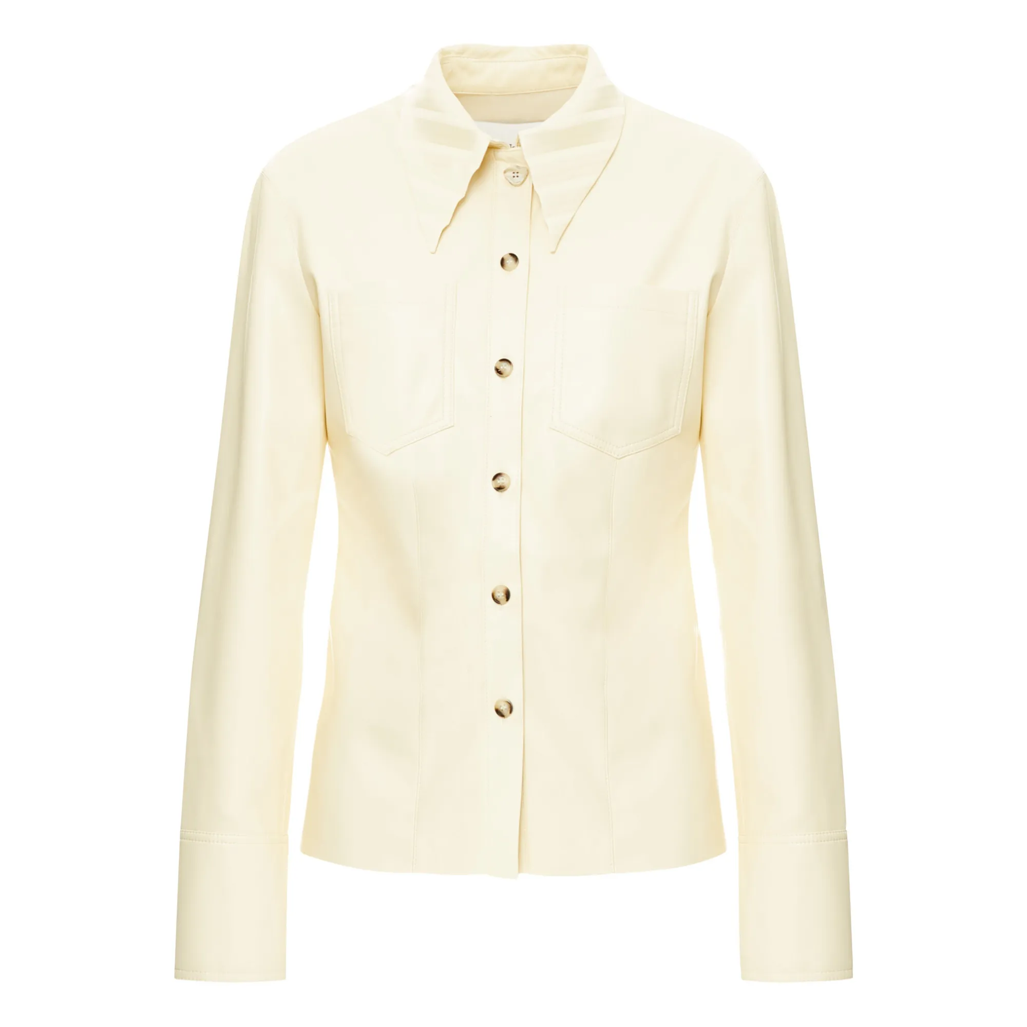 Nanushka Vanilla Priya Vegan Leather Shirt