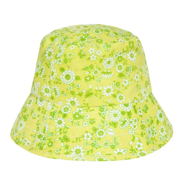 Faithfull The Brand Green Nora Organic Linen Bucket Hat