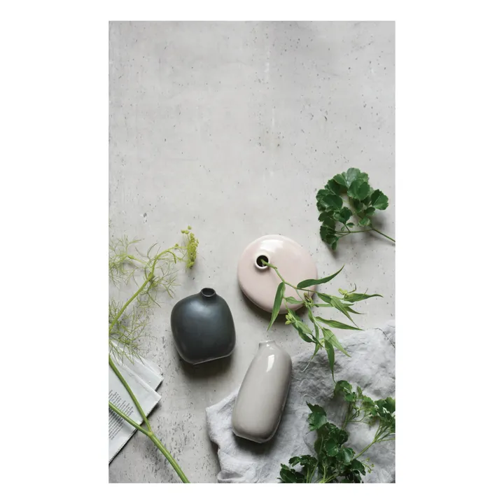 Vase Sacco 01 aus Porzellan | Grau- Produktbild Nr. 2